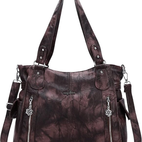 Handbags for Womens Top-Handle Hobo Purse Roomy Casual Shoulder Bags PU Tote Sat